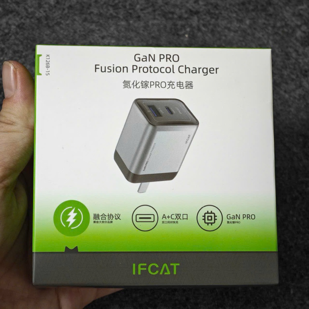 ⚡ CỦ SẠC NHANH IFCAT GaN PRO 45W – 2 CỔNG A + C – SẠC SIÊU NHANH CHO SAMSUNG / IP / XIAOMI