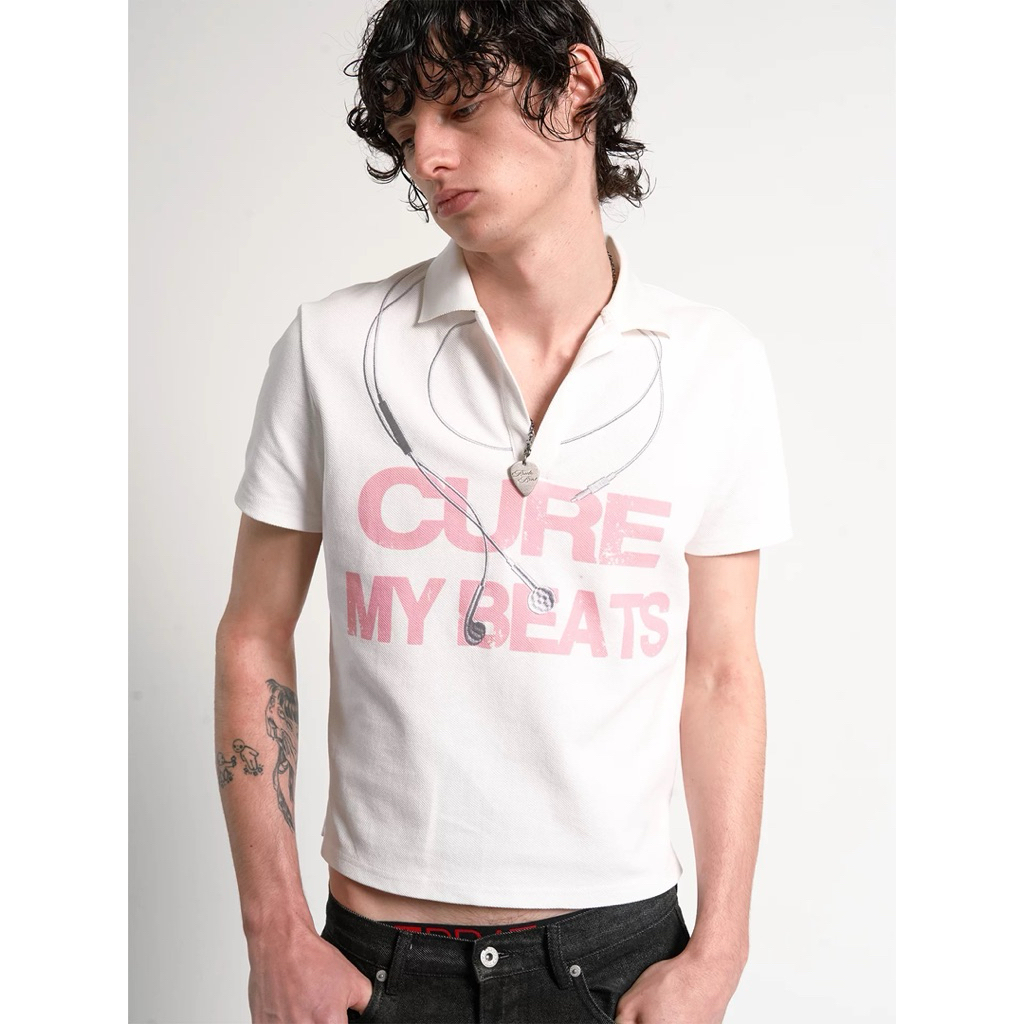 “CuRemyBeats” Headphone Embroidered Pique Polo Shirt
