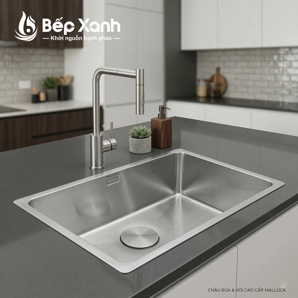 [CHÍNH HÃNG] Chậu rửa chén Malloca MS 6070 - Thép không gỉ 304, bảo hành 3 năm