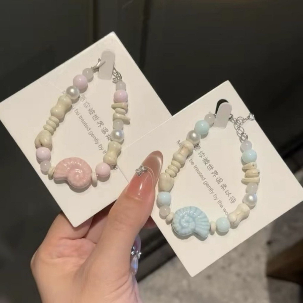 [Cặp đôi] Vòng Tay Đôi Chuỗi Hạt Vỏ Ốc dễ thương cho cặp đôi bạn thân, hội nhóm bạn thân, làm quà tặ