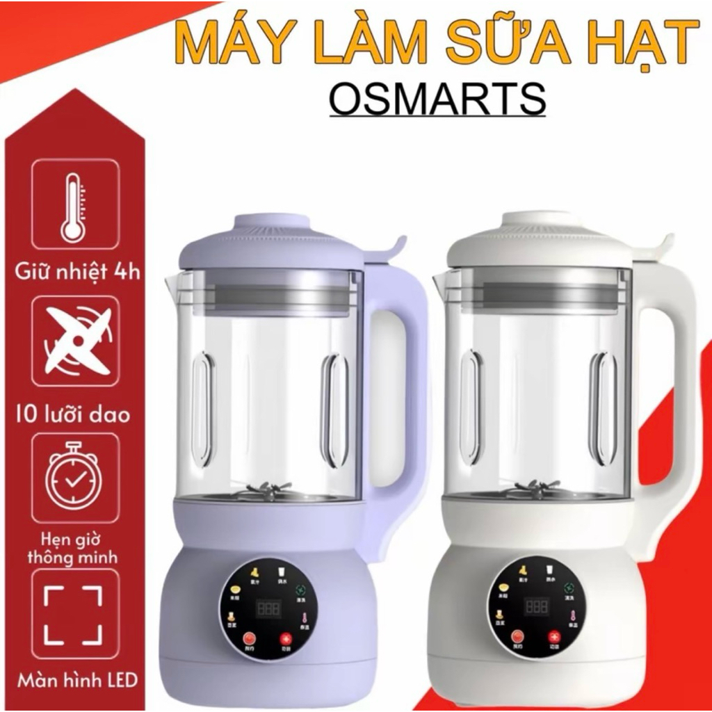 Máy làm sữa hạt đa năng OSTMARS – Xay nấu tự động