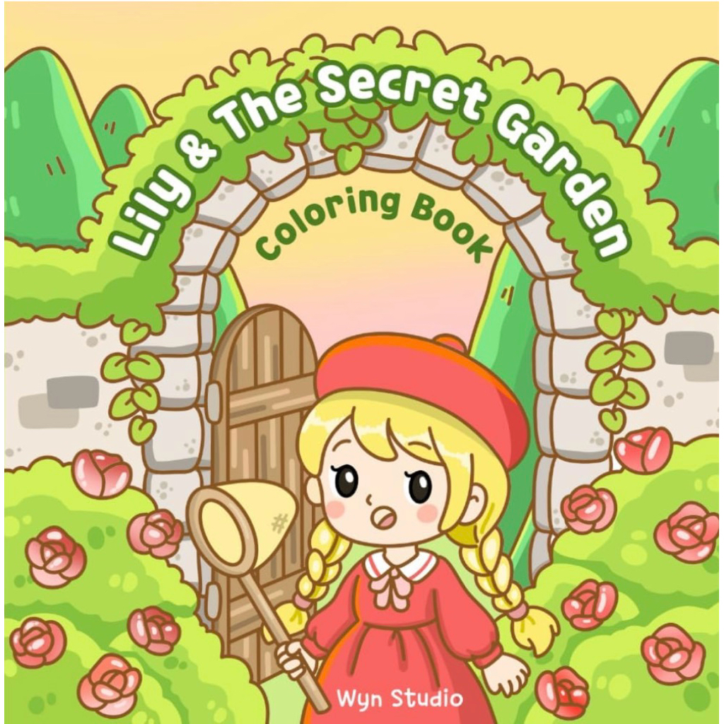 [LILY & THE SECRET GARDEN] Full bộ 33 tranh tô màu Lily và khu vườn bí mật giấy dày 180gsm