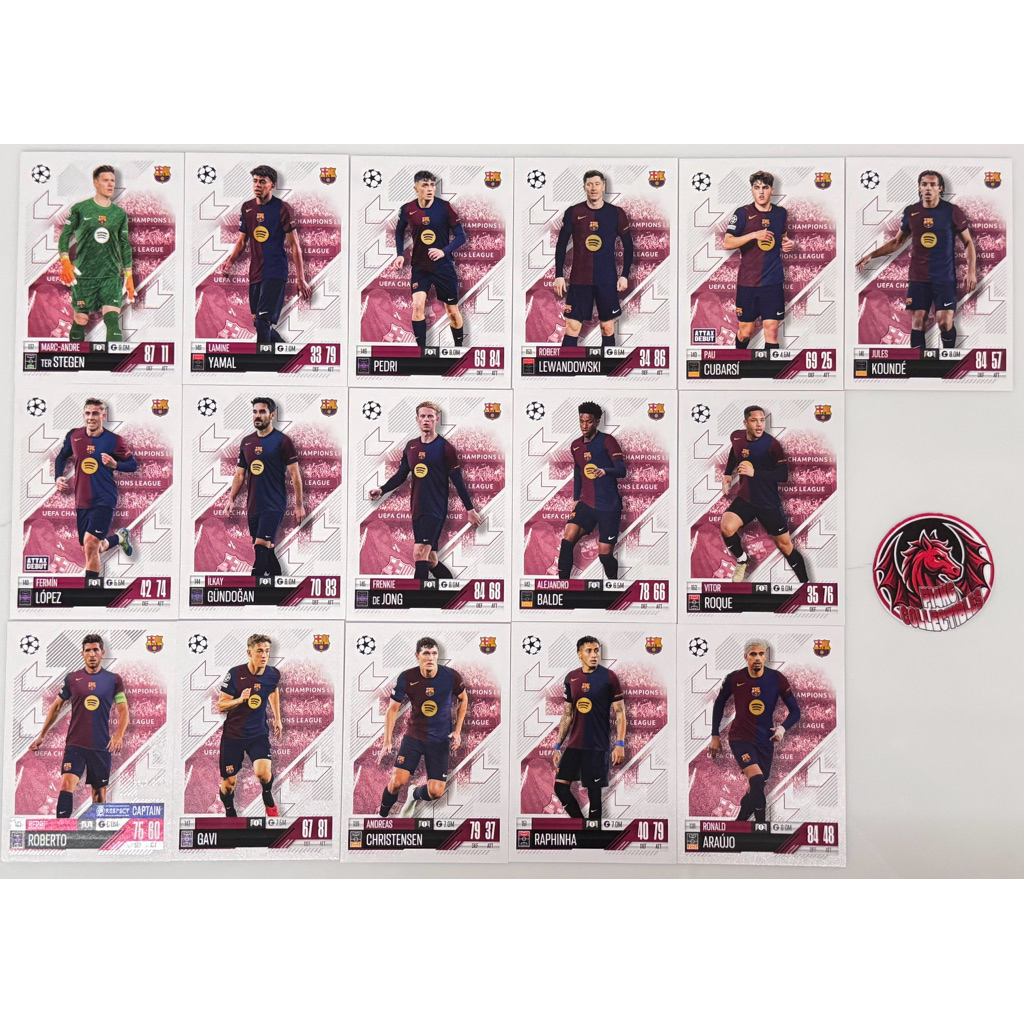 [CLUB] Thẻ cầu thủ Fc Barcelona Topps Match Attax 2024/25 (Tặng thẻ ngẫu nhiên + sleeves)