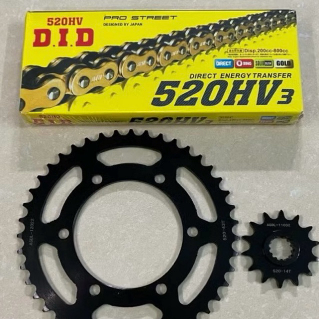 sên dĩa xích KAWASAKI NINJA 300 400 / Nhông sên dĩa dành cho xe NINJA 300 và NINJA 400