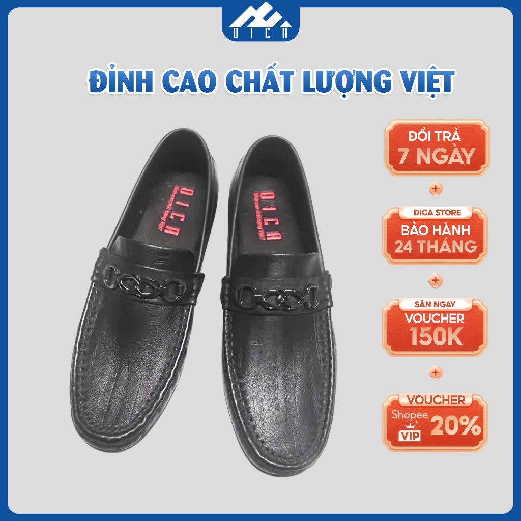 Giày Da Nam DICA Mẫu Mới 2026, Kiểu Dáng Đơn Giản Kết Hợp Móc Cài Tinh Tế, Sang Trọng, Lịch Lãm, BH 