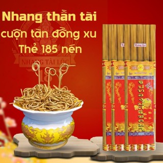 NHANG THẦN TÀI THÁI LAN - CUỘN TÀN ĐỒNG XU TÀI LỘC THẺ 185 NÉN