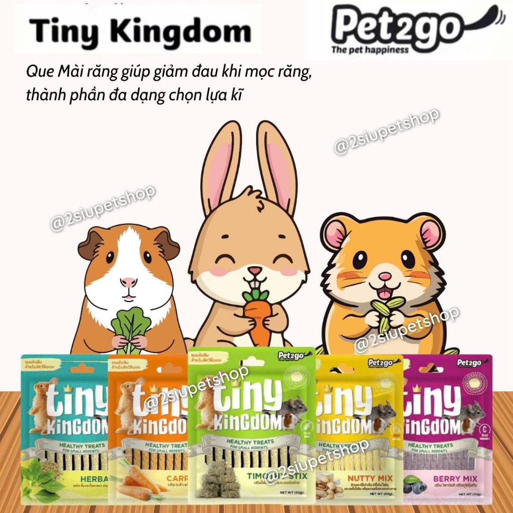 Thức ăn chăm sóc răng miệng Tiny Kingdom/maki phù hợp cho các loài gặm nhấm ở mọi lứa tuổi như hamst