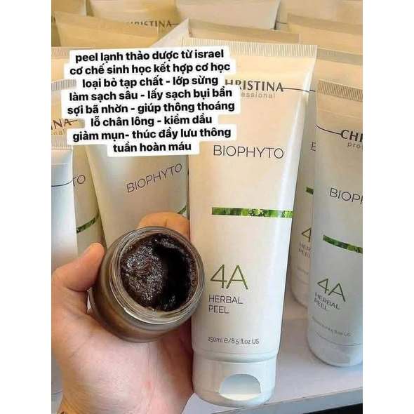 Peel tảo lạnh - Mặt nạ làm sạch sâu từ thảo dược Herbal Peel Christina Peel tảo 4A - không bong