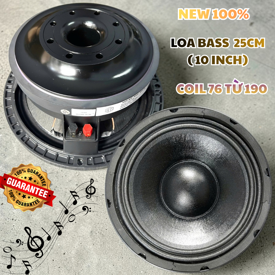 CỦ LOA BASS RỜI 25CM RCF – COIL 76 TỪ 190 – GÂN VẢI – SƯỜN NHÔM NHẬP KHẨU CAO CẤP ( GIÁ 1 CÁI)