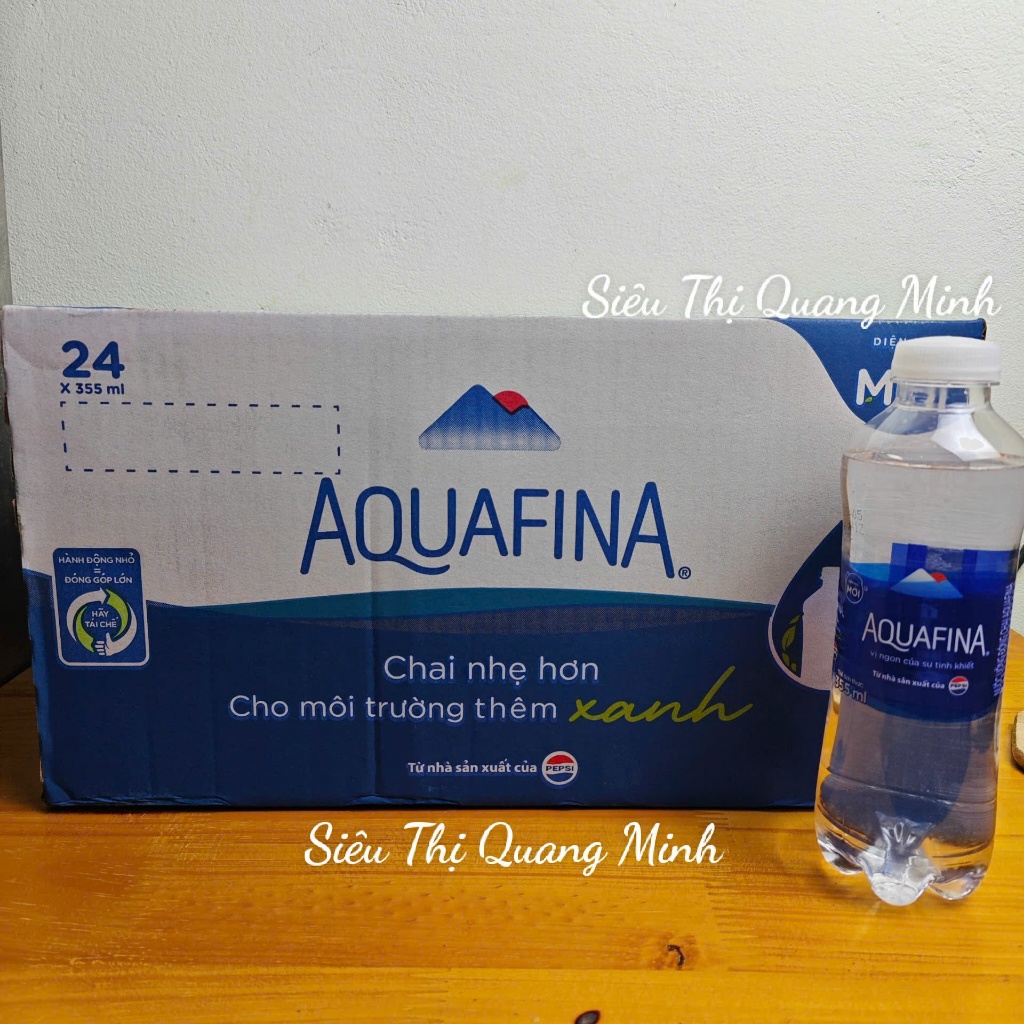 Thùng 24 Chai Nước Suối Tinh Khiết Aquafina 355ml