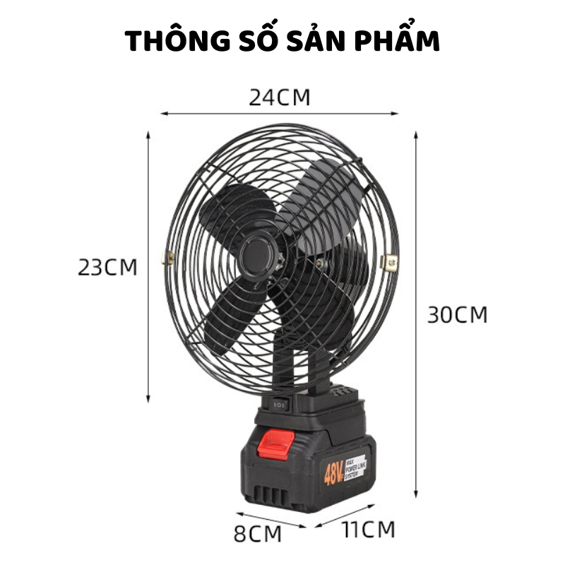 Quạt Tích Điện Chạy Pin MAKITA, Quạt Mini Để Bàn 8 Inch Công Suất Lớn, Làm Mát Cực Nhanh, Hoạt Động Bền Bỉ, Không Gây Ồn | BigBuy360 - bigbuy360.vn