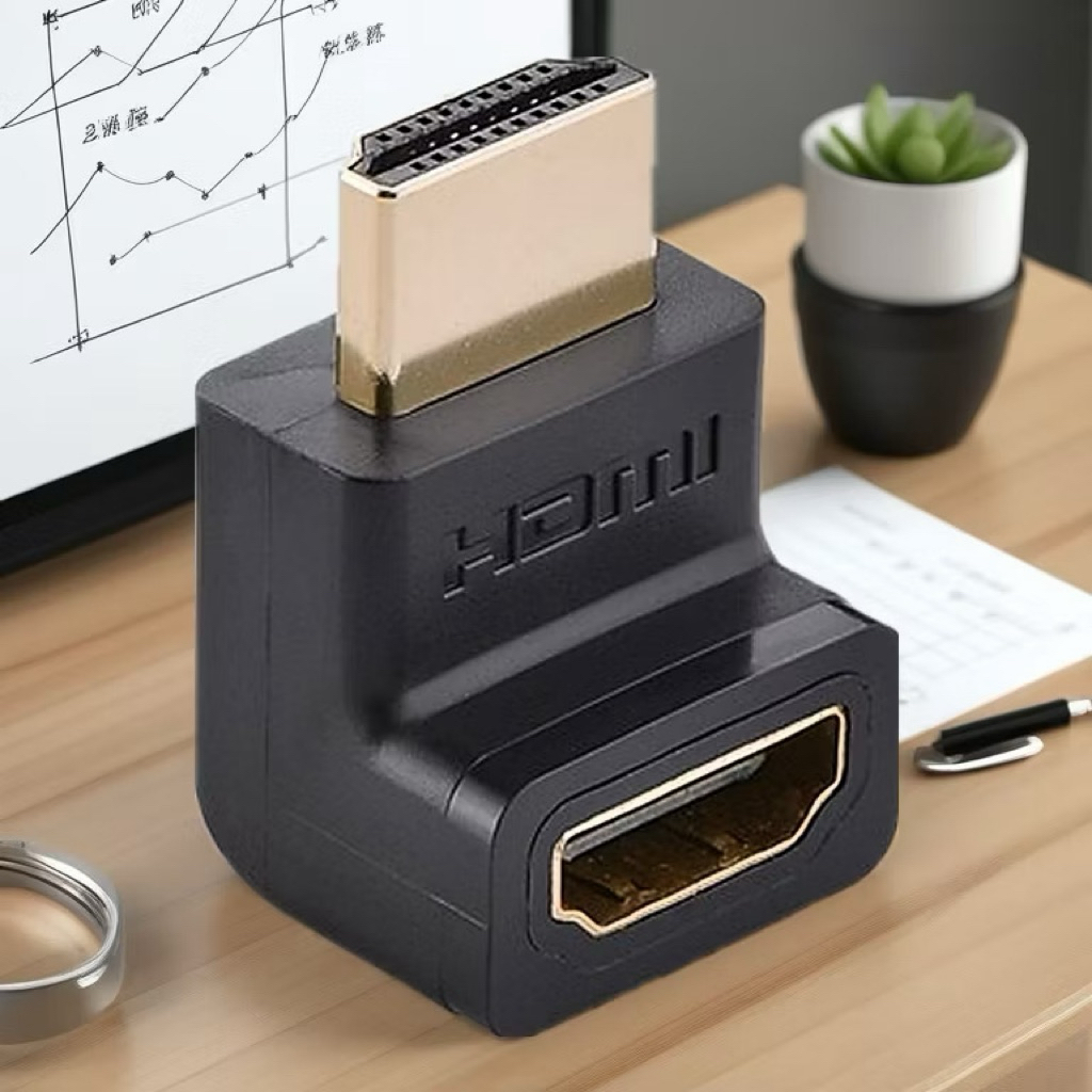Đầu Chuyển Hdmi Đực Sang Hdmi Cái Góc 90 Độ