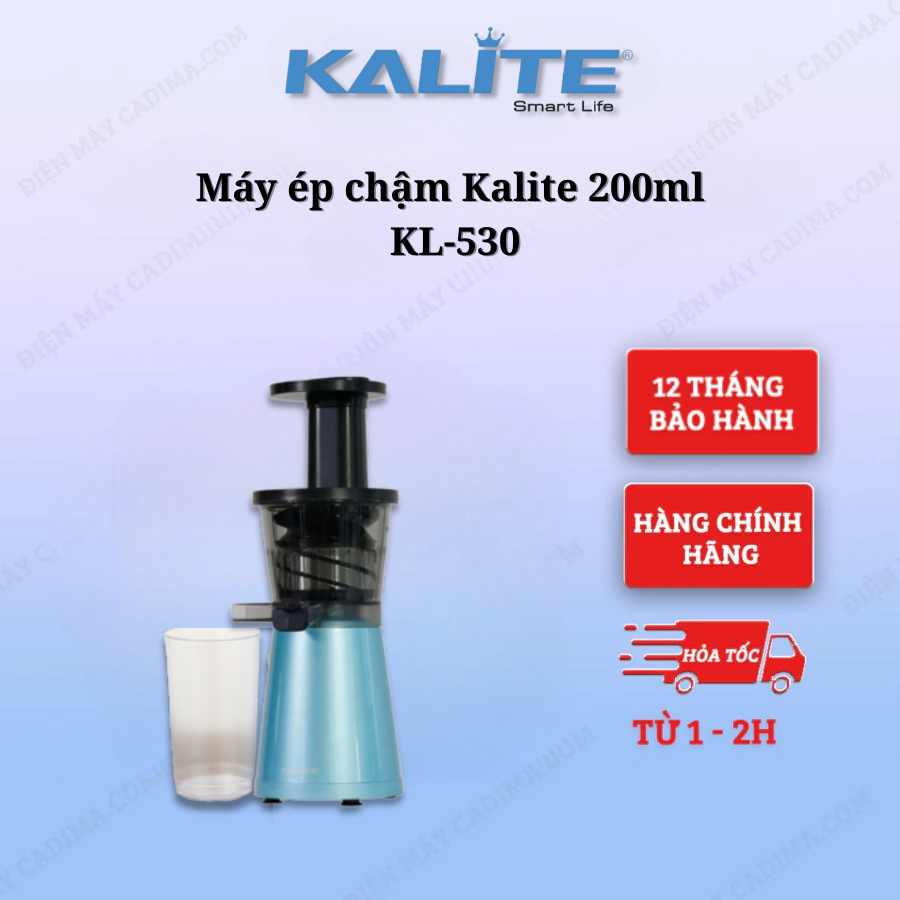Máy ép chậm Kalite KL530, Công suất 200W, Dung tích 250ml, Ép Kiệt Bã Giữ Trọn Hàm Lượng Dinh Dưỡng 