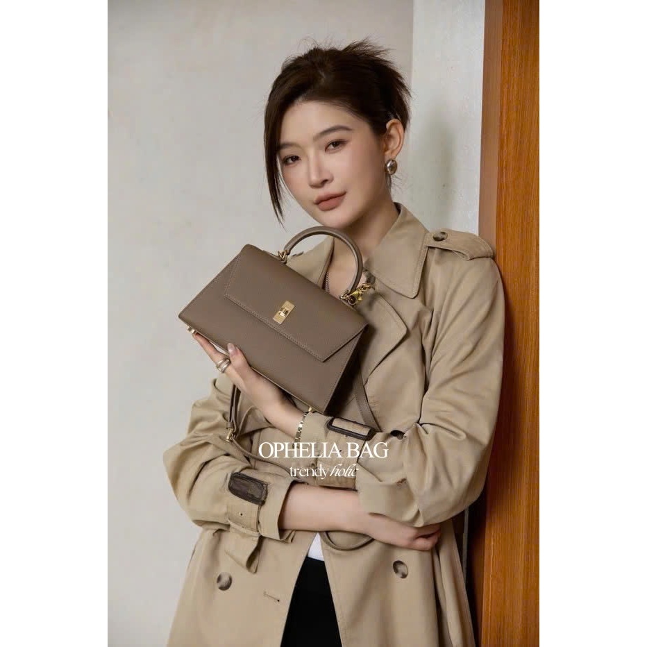 Túi xách nữ cầm tay da bò Trendy Holic - Ophelia Bag size 24cm