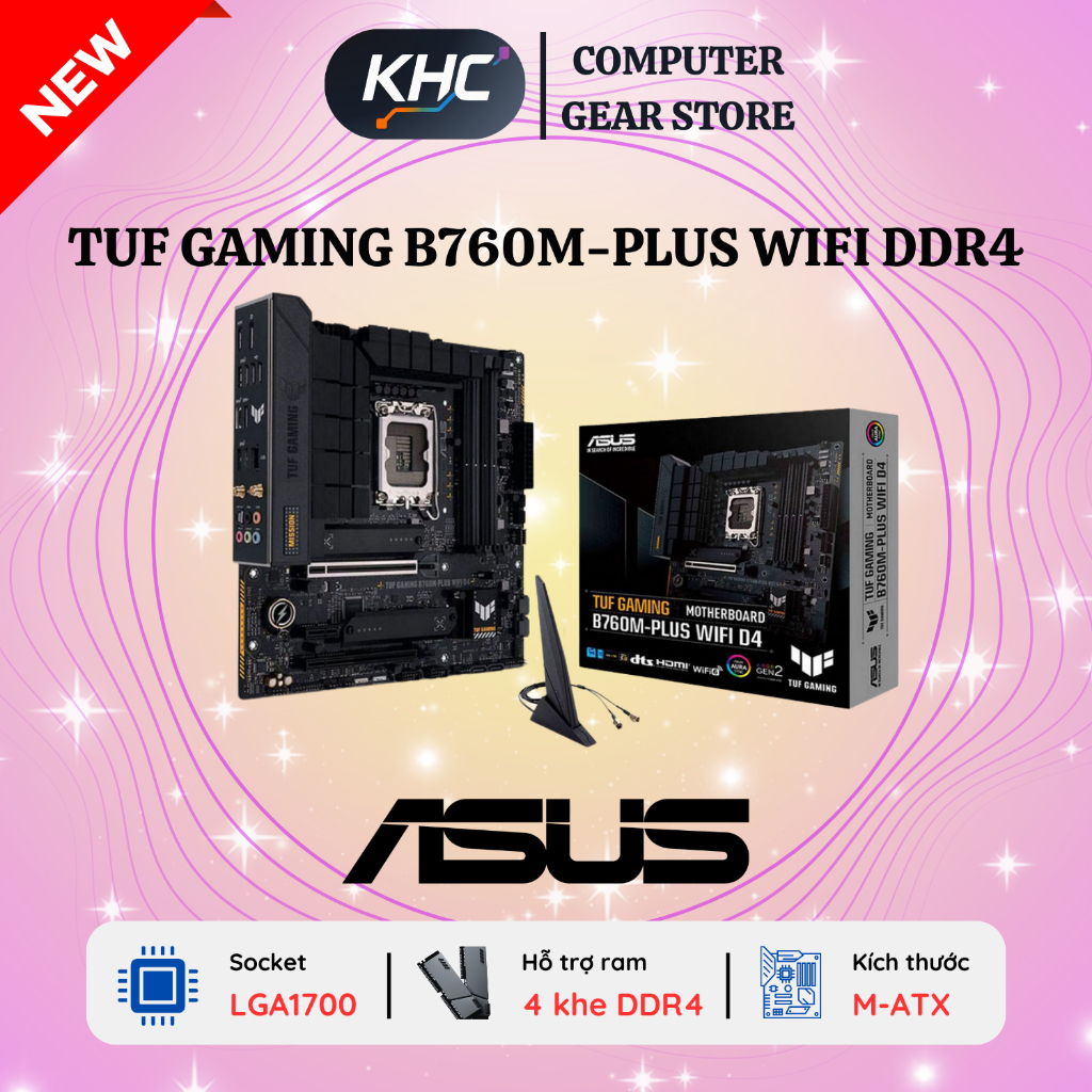 Mainboard ASUS TUF B760M E / B760M PLUS WIFI DDR4 (Full VAT)