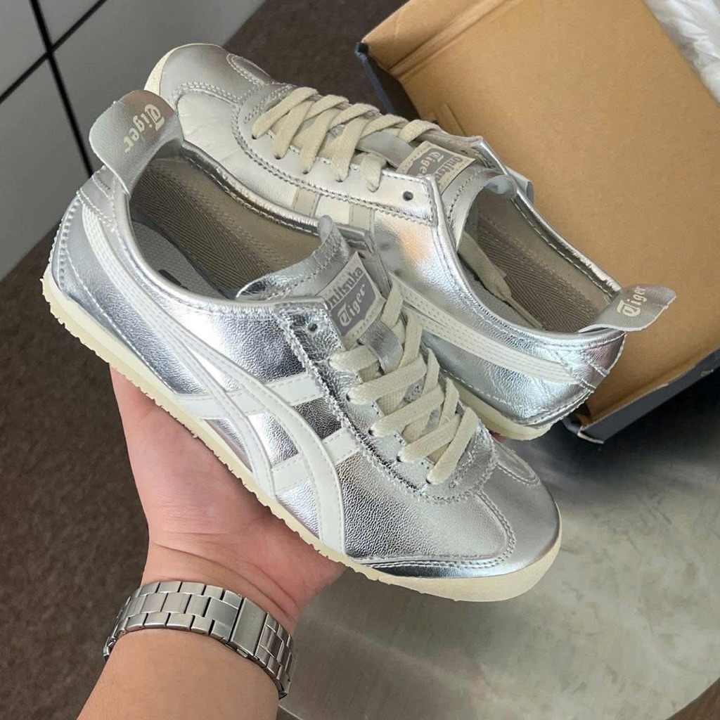 [ẢNH THẬT_ HÀNG SC] Giày on.its.uk.a tiger bạc nam nữ giày tiger bạc hottrend,sneaker màu bạc nam nữ