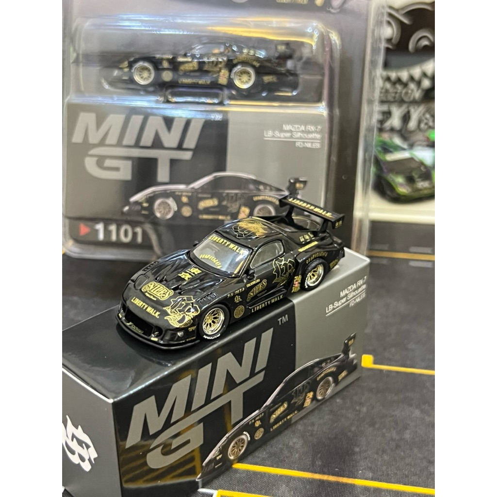Xe mô hình 1:64 MiniGT MAZDA RX7 LB-Super Silhouette - Chính hãng - (NEWCARD & NEWBOX)