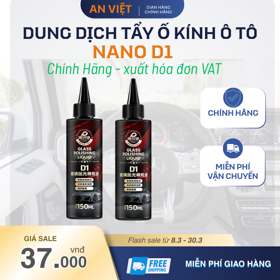 Dung Dịch Phủ Kính ô tô Nano  D1 150ml - làm sạch gương Bảo Vệ Kính Chống Bám Nước Hiệu Quả