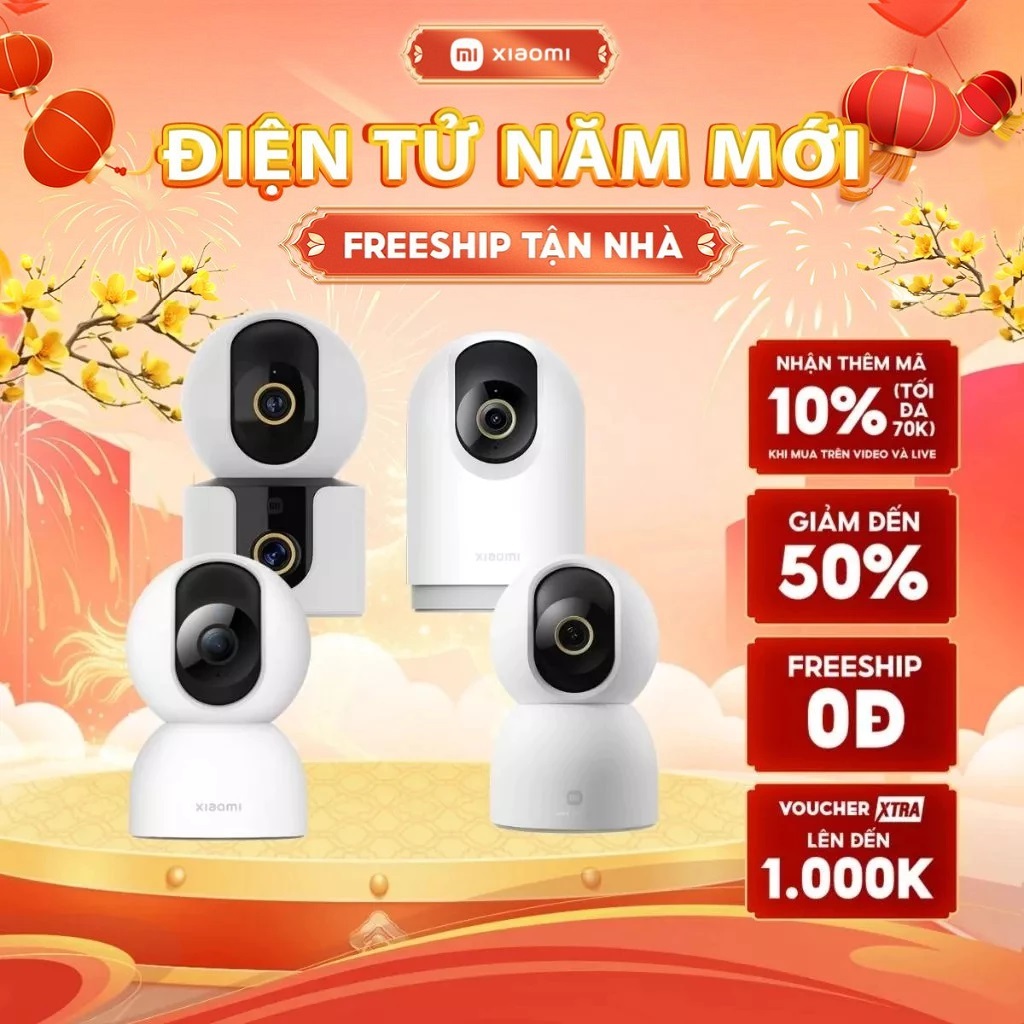 Camera Trong Nhà Xiaomi C301 / C400 / C500 / C701 / C500 Dual - Xoay 360 - AI phát hiện con người, B
