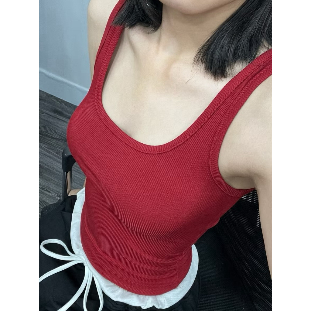 Áo Ba Lỗ Dây To , Áo 2 dây bản to cổ vuông màu trơn (Có bigsize) BL20 | BigBuy360 - bigbuy360.vn