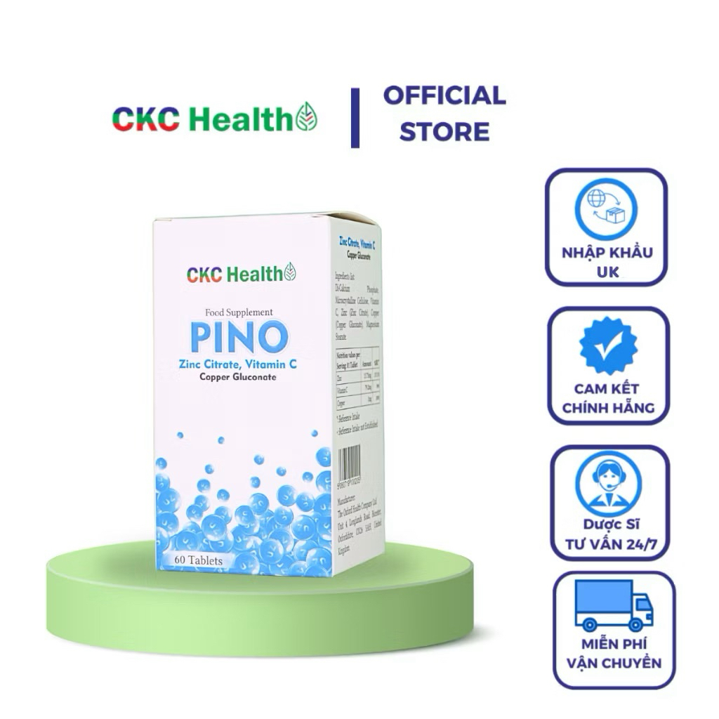 Viên uống CKC Health PINO Tăng cường đề kháng Hộp 60 viên