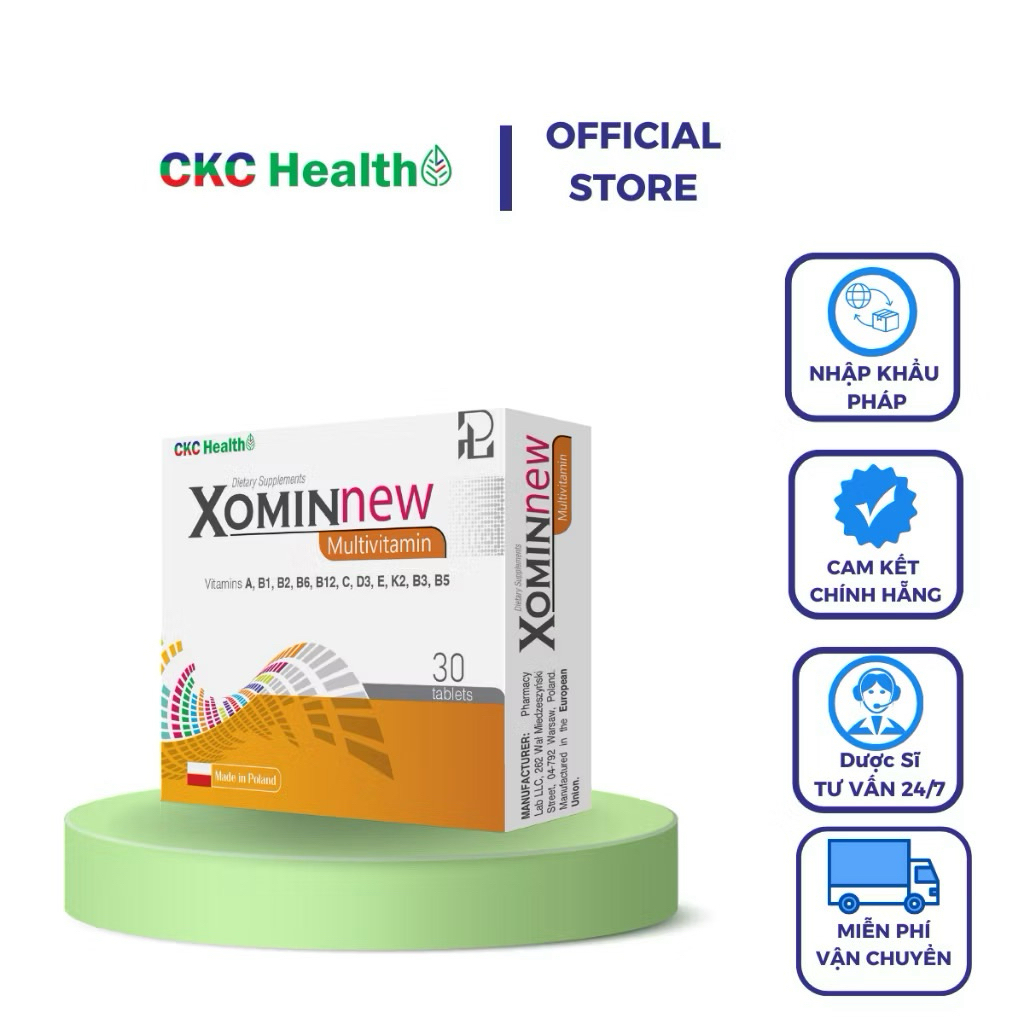 Viên uống CKC Health XOMINNEW Siêu Vitamin tổng hợp bổ sung vi chất Hộp 30 viên
