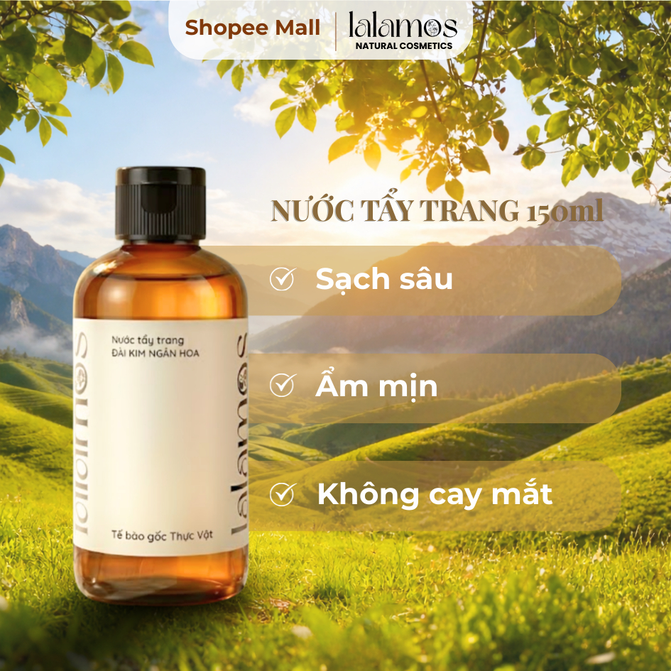 Nước Tẩy Trang Kim Ngân Hoa LALAMOS Sạch Sâu Dịu Nhẹ 150ml