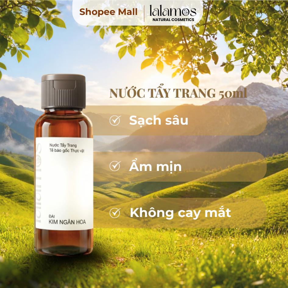 Nước Tẩy Trang Lalamos Đài Kim Ngân Hoa Sạch Sâu Mini Size - 50ml