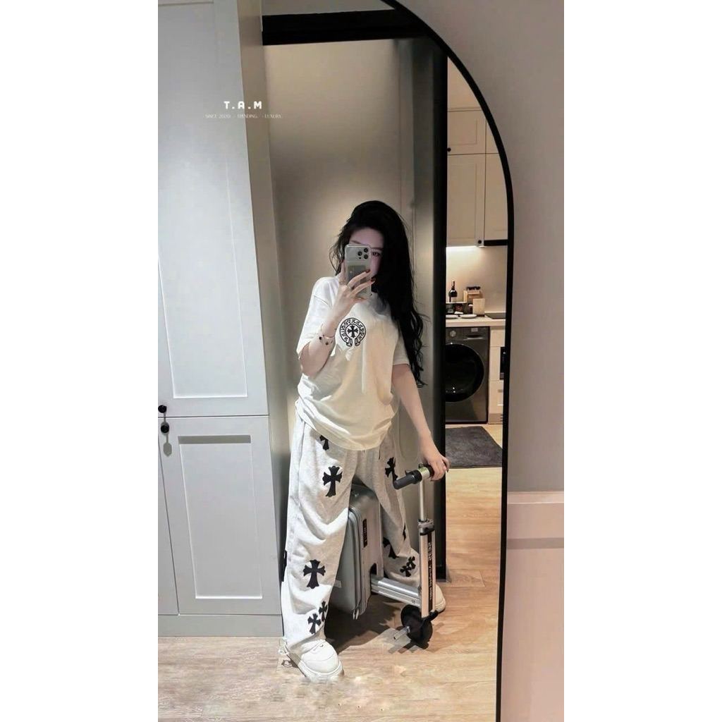 [HOT]SET ÁO PHÔNG CHOME + QUẦN IN THẬP CHẤT UMI  LOẠI 1