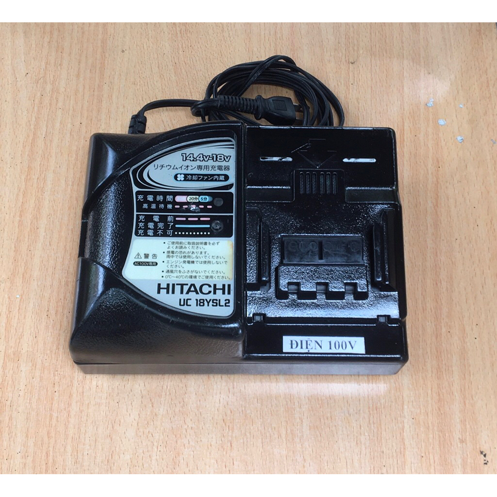 Sạc Hitachi 14.4V - 18V. Sạc Pin lion. Điện 100V .Sạc Hitachi  Zin Nhật 14.4V-18V. Sạc  Hitachi bãi 