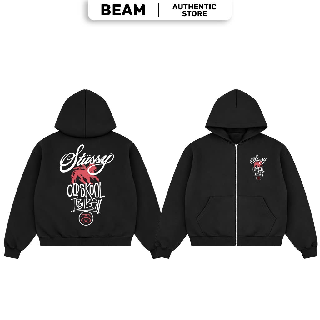 [HIGH QUALITY] Áo Hoodie Stussy Zip Tribel  - BM Authentic