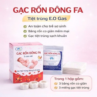 Combo 3 Hộp Băng Gạc Rốn Đông Fa - Đã Tiệt Trùng, An Toàn Cho Bé Sơ Sinh