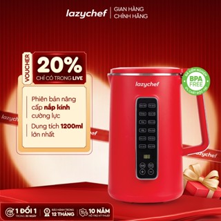 Máy Làm Sữa Hạt 12in1 Lazychef Dòng Premium 1200ml, Máy Xay Nấu Đa Năng, Máy Xay Sinh Tố, Nắp Thủy Tinh
