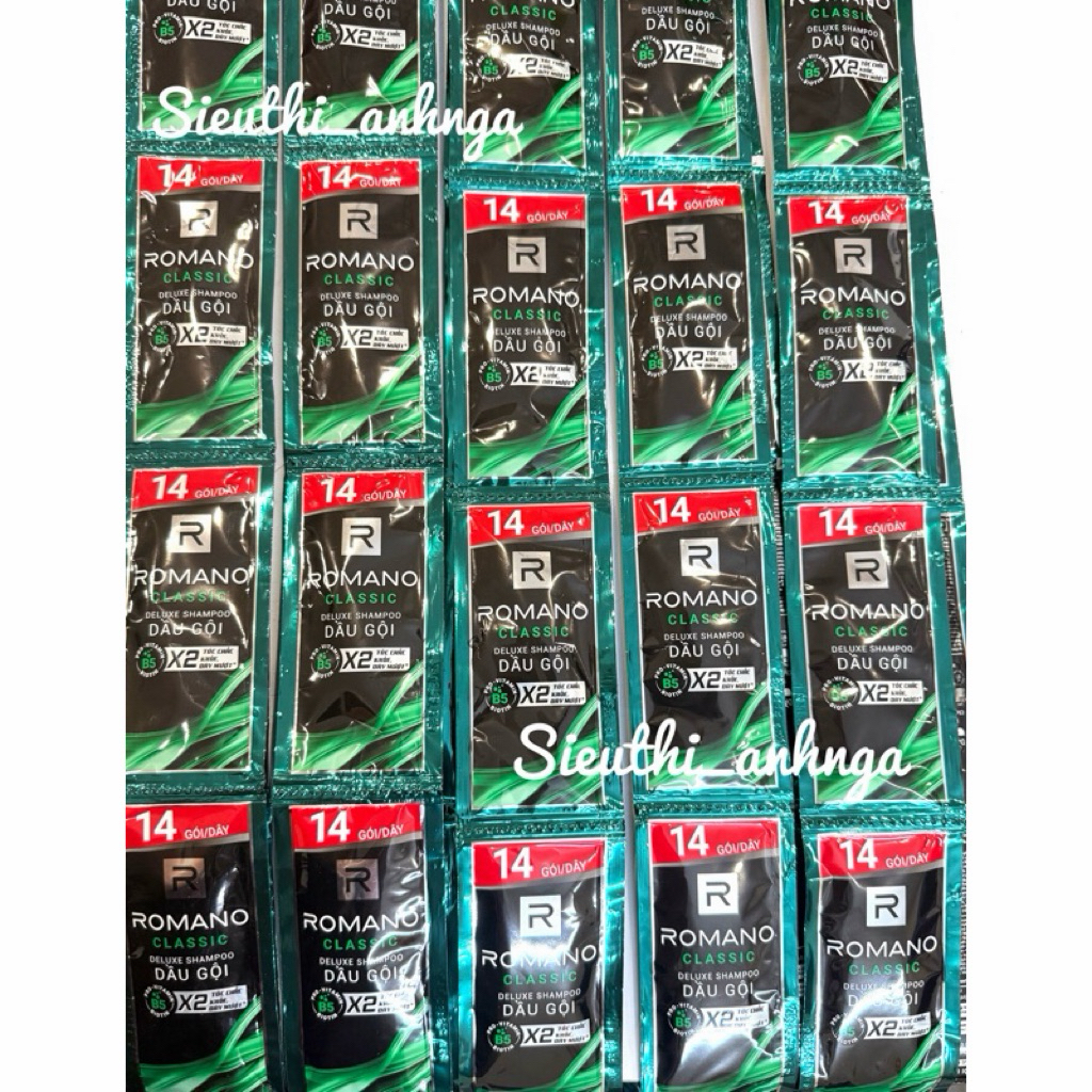 Combo 3 -5-10 Dầu Gội Romano Classic 1 Dây 14 Gói