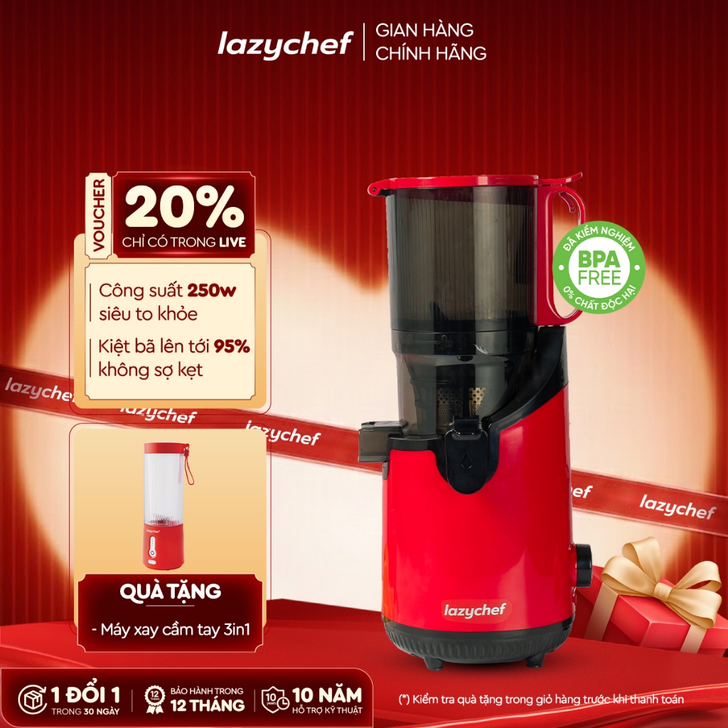 Máy Ép Chậm Bigsize 3S Lazychef 250W - Máy Ép Trái Cây