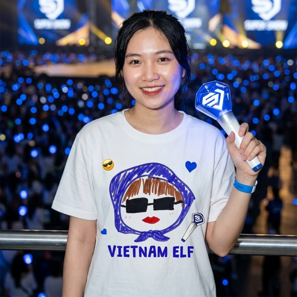 Áo thun Super Junior - Vietnam ELF dành cho fan K-pop dáng unisex oversize