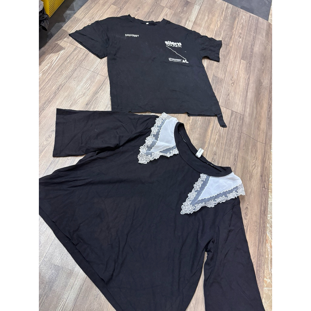2hand. tổng hợp combo 2 áo thun đen. vd17do
