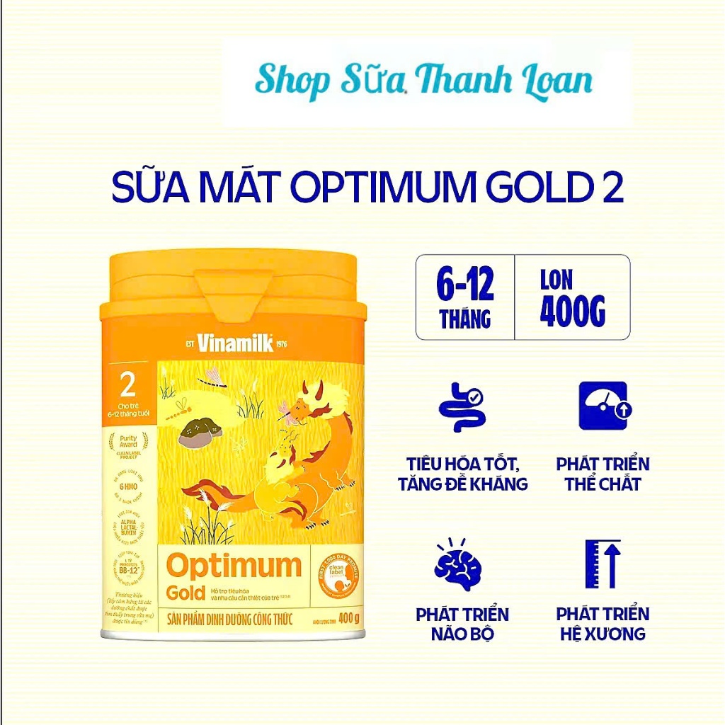 [GIÁ SỈ GIAO HỎA TỐC] Thùng 12/ 24 LON Sữa Bộ Vinamilk OPTIMUM GOLD 2 400g.