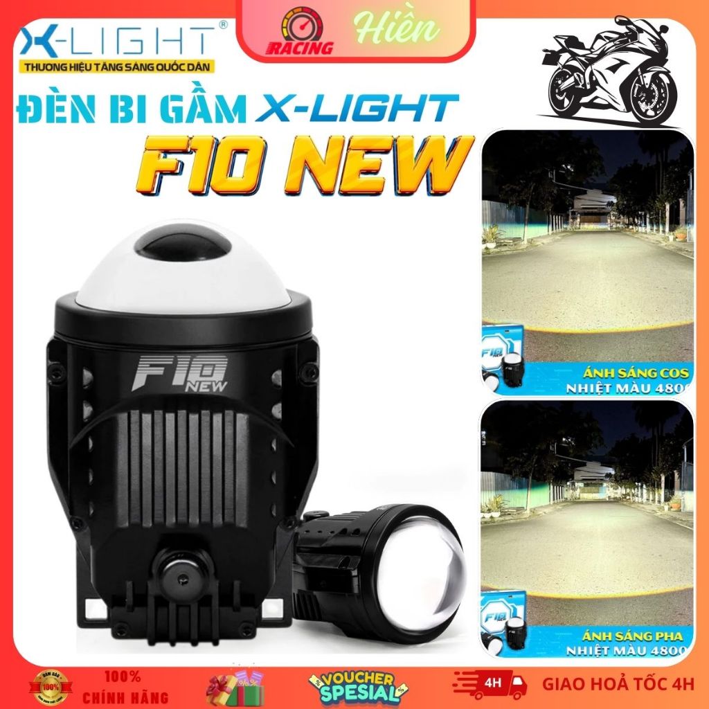 Đèn Bi Gầm X-Light F10 New 2025 3.0 Inch- Bi Gầm Quốc Dân Siêu Cos, Công Suất 45/55W, Bảo Hành 2 Năm