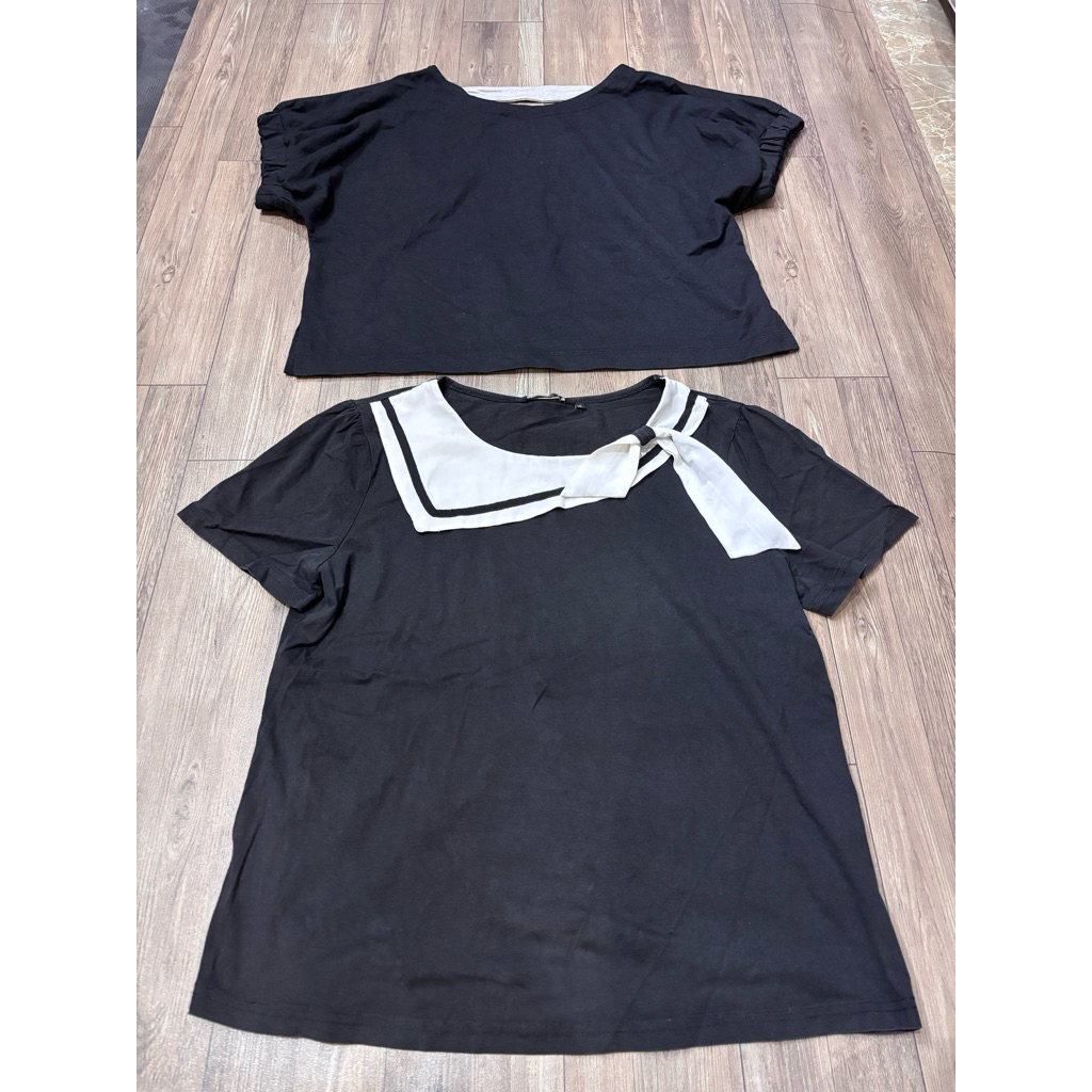 2hand. tổng hợp áo thun đen . h18