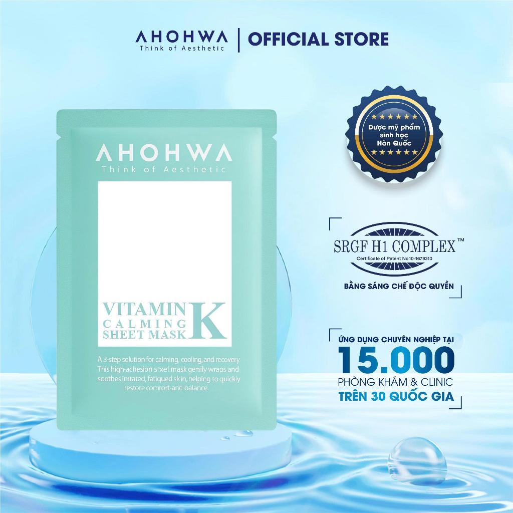 Ahohwa - Vitamin K Sheet Mask - Mặt nạ phục hồi sinh học Vitamin K