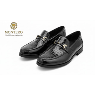 Giày lười nam , giày da dập vân caro – Giày Da Công Sở Nam Cao Cấp