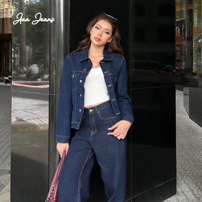 Aaa Jeans - Áo Khoác Bò Nữ Cao Cấp Màu Indigo Denim Jacket