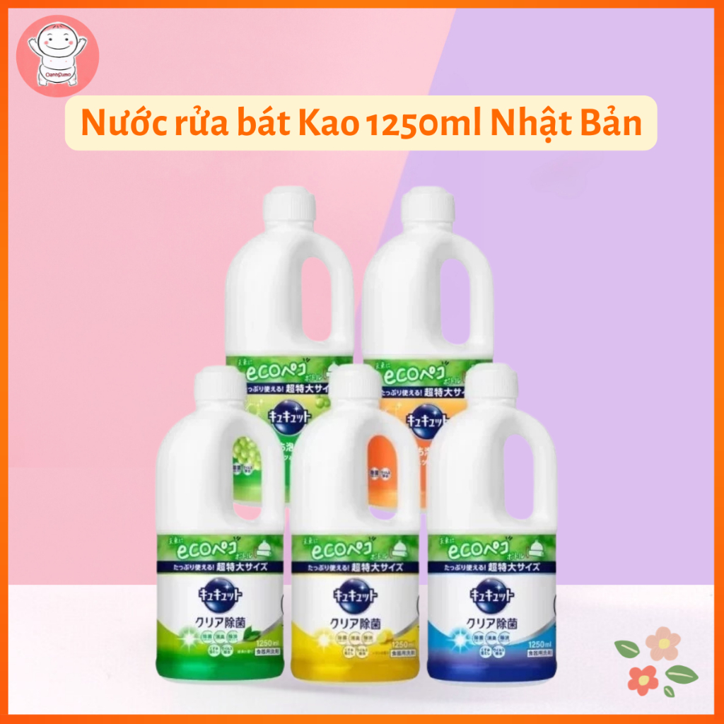 Nước rửa bát Kyukyuto Kao 1250ml nội địa Nhật