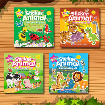 Sách sticker animal dán hình động vật (4 quyển) - VT