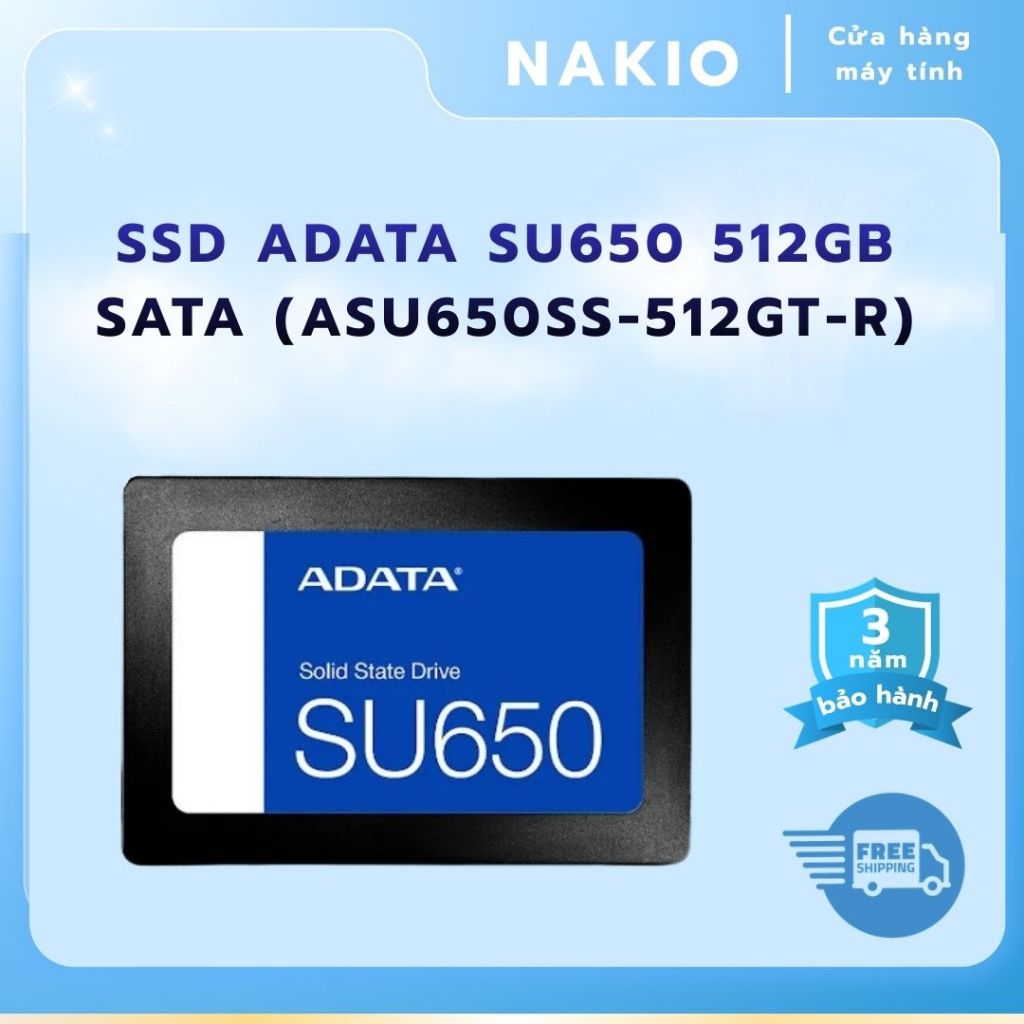 Ổ cứng gắn trong/SSD ADATA SU650 512GB SATA (ASU650SS-512GT-R)