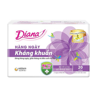 Băng Vệ Sinh Diana KHÁNG KHUẨN HÀNG NGÀY 20 MIẾNG