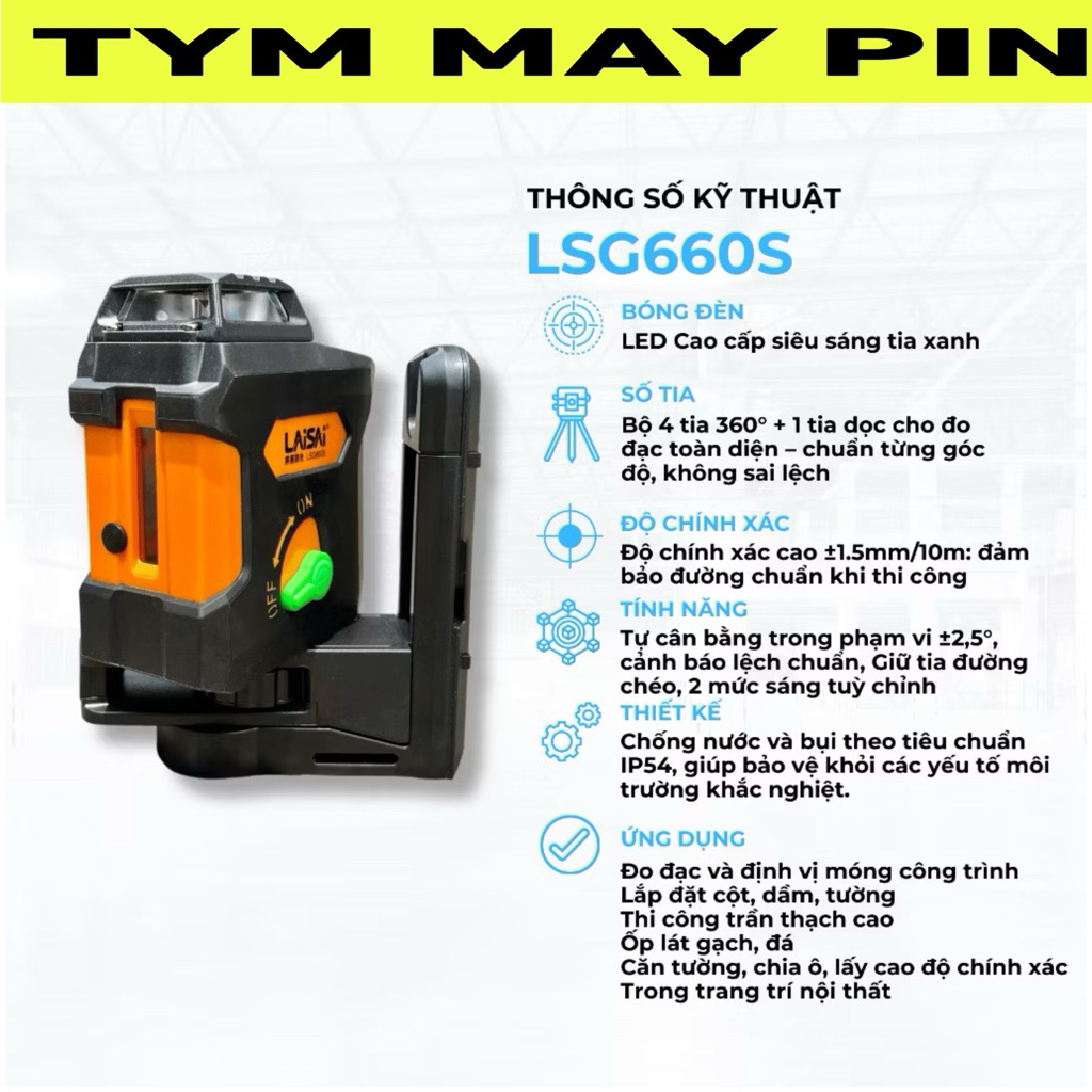 Dụng cụ đo cân bằng laser LSG660S
