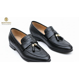 Giày da nam , giày lười - Dập Vân Cá Sấu Đính Chuông – Giày Da Công Sở Lịch Lãm