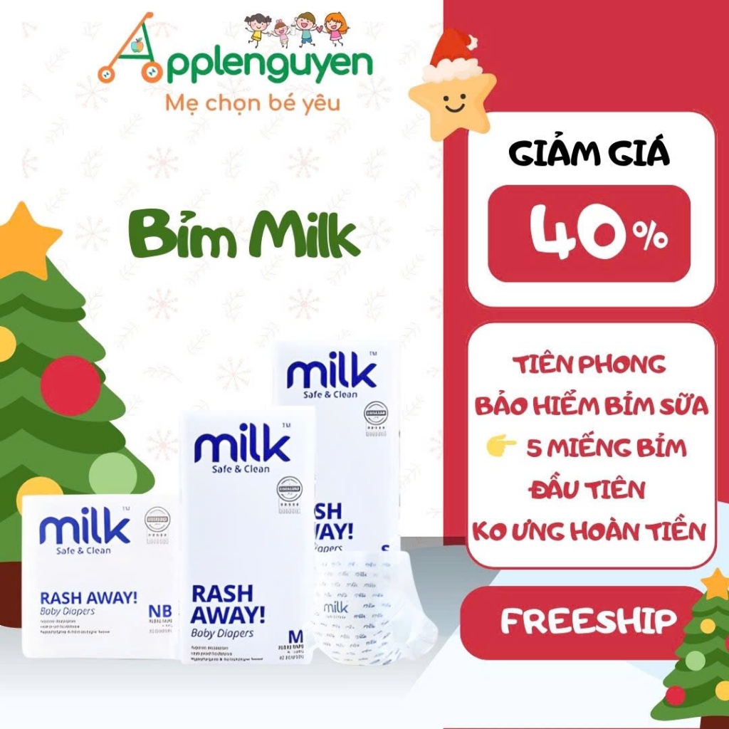 Bỉm thuần chay Milk Malaysia | Applenguyen94